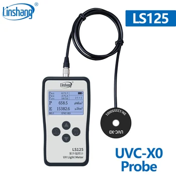 Linshang LS125 UV radiometras LS126A UVA šviesos matuoklis aukšto slėgio gyvsidabrio lempai UVC Germicidinės lempos intensyvumas Energijos dozavimas