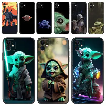 Baby Yoda prabangus telefono dėklas, skirtas Apple IPhone 15 13 12 11 14 Pro Max Mini XR X XS Max 6S 6 7 8 Plus SE 2020 dangtelis