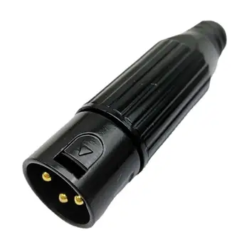 XLR vyriški mikrofonų priedai Paauksuoti paauksuoti stabilūs ir efektyvūs garso perdavimo patrankos galvutės kortelės maišytuvo garso adapterio kištukai