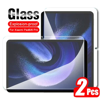2Nts HD grūdintas stiklas, skirtas Xiaomi Pad 6 Pro 11inch ekrano apsaugai Mi Pad6 MiPad 6Pro XiaomiPad6 planšetinio kompiuterio dangtelio apsauginis stiklas