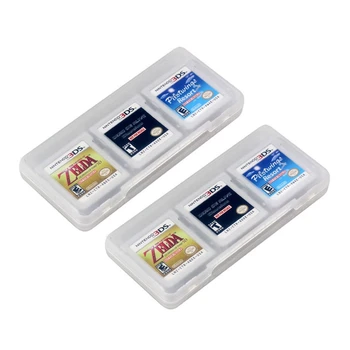 2X Clear 6 In 1 žaidimo kortelių laikymo dėklo kasetės dėžutė, skirta Nintendo 3DS XL LL NDS Dsi