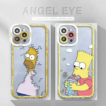 Bart Homer Simpson Angel Eye Clear Phone Case for Xiaomi Poco M3 X3 X4 NFC Pro GT Pro for Mi 11 Lite 11T Pro Capa