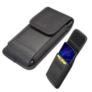skirta BBK Vivo X20A odiniam kortelių laikikliui Vertikalus nailono dizaino diržo dangtelis - juodas