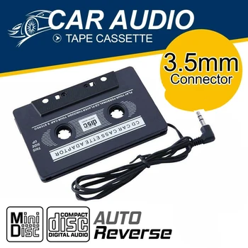 Car Audio Tape Adapter Deck 3.5mm skirtas IPhone MP3 CD MD grotuvui Jack AUX
