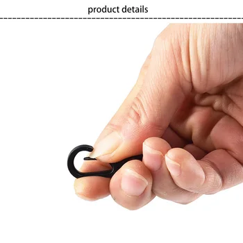 Greito atleidimo raktų žiedai Lengvi ir nešiojami 10 pakuočių juodi plastikiniai greito atleidimo raktų pakabukai – būtini kelionėms