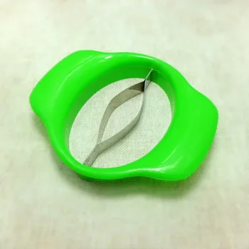 1PC Didelis plastikas + nerūdijančio plieno mango pjaustytuvo skirstytuvai Praktiškas vaisių skirstytuvas Corer pjaustytuvai Virtuvės įrankiai Priedai