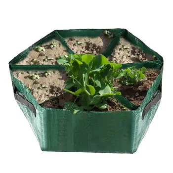 Auginimo maišai 6 padalinti tinkleliai Pakelti daržovių auginimo maišai bulvėms Pomidorų žiedas Daržovių sodinimas balkonui ir langui su