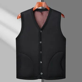 New Vest Men's Casual Classic Tank Top V-neck De Rong Herringbone Tweed Slim Fit Business Tank Tops