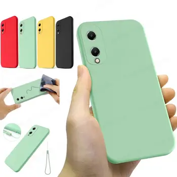 Candy spalvotas telefono dėklas, skirtas Itel A18 A60 objektyvo apsaugai Skystas silikoninis smūgiams atsparus minkštas diržo dangtelis, skirtas Itel A49 A58 Pro