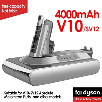 Dyson V8 V7 dulkių siurblio baterija SV10 5000mAh 21.6V pilno / pūkuoto / gyvūnų valymo baterija ir 4.0 mAh pakaitinė ličio jonų baterija