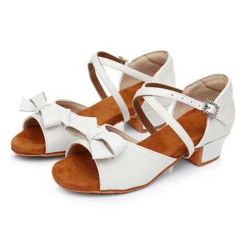Odiniai balti batai Mieli peteliškės Profesionalūs šokių batai mergaitėms Moteris Lotynų tango Salsa Šokantys sportbačiai