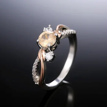 Rožės aukso spalvos lapų žiedas Briliantinis kubinis cirkonio vestuvinės juostos Amžinybės žiedas Geriausia dovana Universalus moters pareiškimas Papuošalai