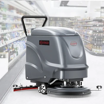 Aukščiausios kokybės kompaktiškas grindų šveitimo džiovintuvas Elektrinis pasivaikščiojimas už grindų šveitimo mašinos