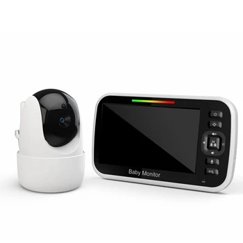 5 colių PTZ vaizdo kūdikių monitorius su skaitmenine stebėjimo kamera Automatinis naktinis matymas Dvipusis domofono auklė ES kištukas