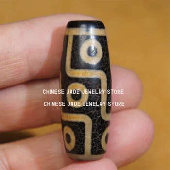 Himalajų Tibeto DZI karoliukai Senasis agatas Lucky 9 Akių totemo amuleto pakabukas GZI