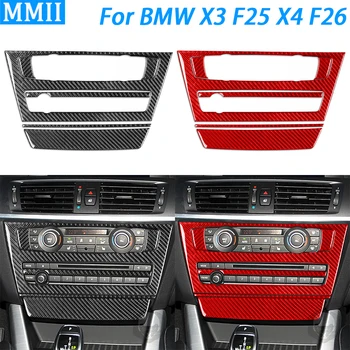 skirta BMW X3 F25 11-17 X4 F26 14-17 Anglies pluošto radijo oro kondicionieriaus valdymo pulto dangtelis tinka automobilio dekoravimo salono lipdukui