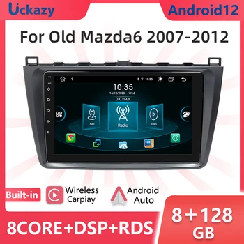 Uckazy Android12 Automobilinis stereofoninis multimedijos grotuvas Mazda 6 2007 2008-2012 Pagrindinis blokasGPS 4G navigacija Autoradio Wireless Carplay