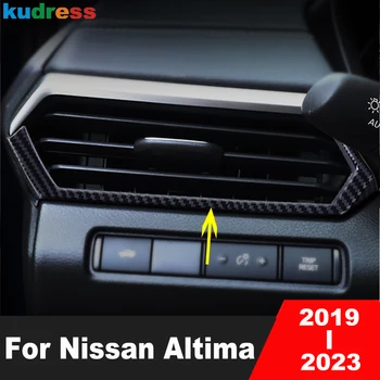 Automobilio pusės oro kondicionieriaus ventiliacijos angos dangtelio apdaila Nissan Altima 2019 2020 2022 2023 Anglies pluošto interjero liejimo priedai