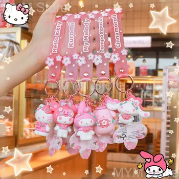 Hello Kitty Melody Sakura stiliaus raktų pakabukas Suaugusiems vaikams mokyklinio krepšio raktų pakabukas Nepamestas raktų pakabukas Kalėdų gimtadienio dovanos