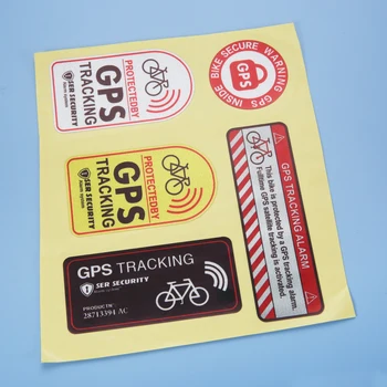 5vnt/set Apsaugotas GPS sekimo signalizacijos lipduku šviesą atspindintis lipdukas apsaugos nuo vagystės lipdukas dviračio paspirtuko automobiliui