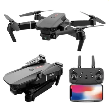 Naujas E88 Pro dronas su plataus kampo HD 4K dvigubos kameros aukščio laikikliu Wifi RC 100 metrų sulankstomas quadcopter Dron žaislai