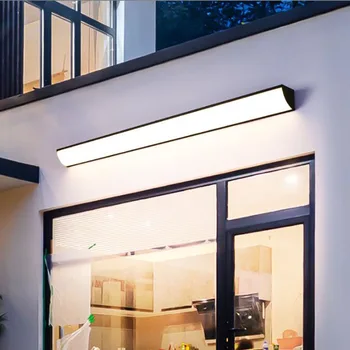 Neperšlampamas LED ilgas sieninis šviestuvas IP65 Lauko apšvietimas Sodas Country Balkonas veranda Šviesa Interjeras Miegamojo svetainė Sieninis šviestuvas