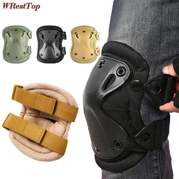 Military Tactical Kneepad Elbow Set Airsoft Knee Elbow Protection for Combat Paintball Hunting Army Skate Outdoor Sport
