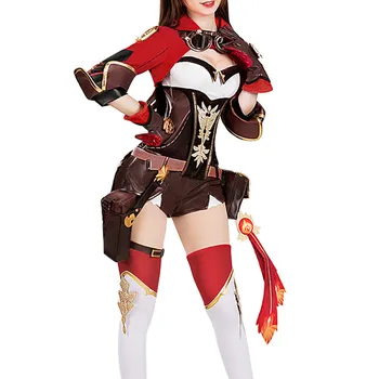 Karštas žaidimas Genshin Impact Amber Cosplay kostiumų rinkinys Helovino kalėdiniai kostiumai suaugusiems Deguisement for Carnaval