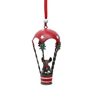Kalėdinis karšto oro baliono pakabukas Kūrybinis šiaurietiškas kaustytas geležinis eglutės pakabukas Festivalio dekoracijos