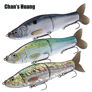 Chan's Huang 16.5CM Floating 56G / Sinking 62G Slider Jointed Swim Bait 2PCS Tails Fishing Lure Artificial Glide Bait Swimbait