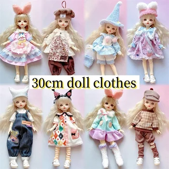 Mada 1/6 BJD lėlių apranga 30cm Lėlių princesės suknelės komplektas Lėlių drabužiai Mergaičių žaislų dovanos Lėlių priedai Žaislai mergaitėms