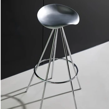 Madinga aliuminio lydinio baro kėdė namų ūkio pasukama aukšta valgomojo kėdė svetainė rotacinis metalinis baro kėdė namų baldai