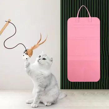 Naminių gyvūnėlių žaislų laikymo krepšys Katės lazdelė Žaislų laikymo krepšys Tvarkingai sutvarkykite pakabintą naminį gyvūnėlį Teaser lazdelės žaislai kambarinėms katėms Vietą taupantis augintinis