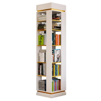 Knygų spintos laikymo lentyna, nuo grindų iki grindų, nuo sienos iki sienos besisukanti knygų spinta, moderni ir minimalistinė svetainė kūrybinė saugykla