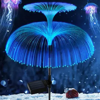 Saulės LED medūzų žibintai lauko sodo dekoro vejos šviesa 7 spalvų keitimas vandeniui atsparus kiemo kiemo takas Dekoras Saulės gėlių lempa
