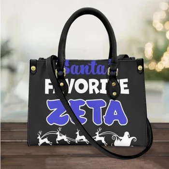 Kalėdų dovana Prabangus Zeta Phi Beta PU odinis pirkinių krepšys Fashion Street išvykos rankinės Moneta Piniginė Feamle Cross Body rankinės