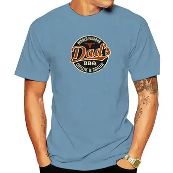 Mens Dad's BBQ Chilling And Grilling Vintage T-Shirt Tops Shirts Family Group Cotton Youth T Shirt Summer
