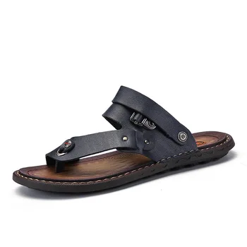 2021Men's Sandals Open Toe Slip On Fashion Casual Shoes Vyriškos šlepetės Roman Summer Beach Sandalies Plus Dydis 2021 Naujas
