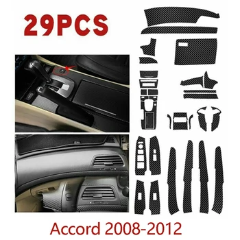 skirta Honda Accord 2008-2012 Anglies pluošto stiliaus automobilio salono komplekto dangtelio apdaila 29vnt