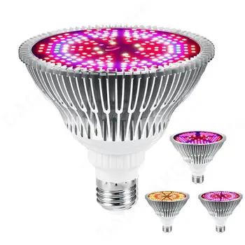 40 150 200 LED augalas Auginkite šviesą viso spektro Sunlike E27 lempa Lemputė Aliuminis patalpų hidroponikai Gėlės Auganti lempa V27