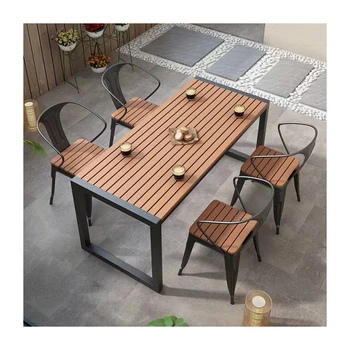 Lauko valgomojo stalo komplektas Terasa Pikniko stalas Sodas Lauko mediniai stalai ir taburetės