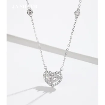 's Necklace S925 Sterling Silver Affordable Luxury Fashion Diamond-Embedded High-Grade Women's All-Match Heart-Shape