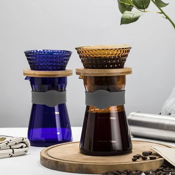 Gintaro stiklo kavos lašinimo ir kavos aparatų rinkinys Kavos filtras Daugkartinio naudojimo kavos filtras Kūrybiniai virtuvės reikmenys 300ML