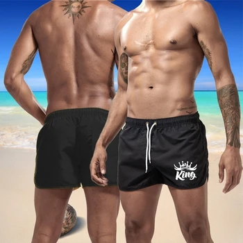 2023 Vyriški paplūdimio šortai Maudymosi kostiumėlių lagaminai Spalvingi seksualūs maudymosi kostiumėliai Greitai džiūstantys kvėpuojantys paplūdimio banglentės trumpi lagaminai Gimnastikos šortai