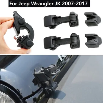 Jeep Wrangler JK 2007-2017 2PCS automobilio užrakto gaubto variklis Skląsčio gaudyklės dangtelis Išorinis gaubto užrakto dangtelis Priedai