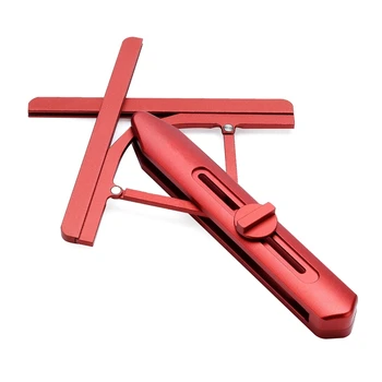1 PCS Raudonojo aliuminio lydinio protraktoriaus pjovimo stalo įrankis Universalus medienos apdirbimo matavimo įrankis