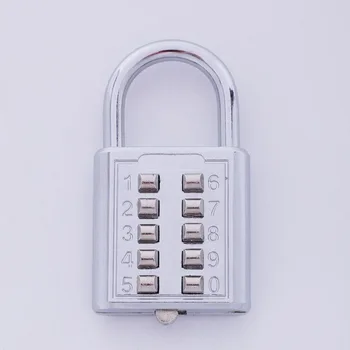 Anti-Theft Button Combination Spyna Digit Push Password Lock Cinko lydinio apsauginė spyna Lagaminas Lagaminas Bagažas Koduota spyna Spintelė Kabina