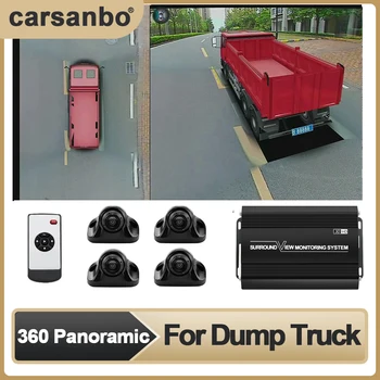 Carsanbo Car 360° erdvinio vaizdo kamerų sistema 360 besiūlių vaizdų 3D 1080P įrašymo įrenginys tinka savivarčiui