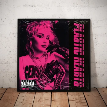 Miley Cyrus Plastic Hearts Muzikos albumo viršelis Plakatas Drobė Spausdinti Namų dekoravimas Sienų tapyba (be rėmo)