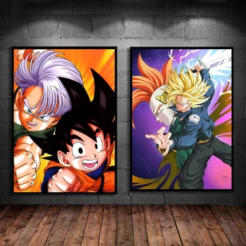 Drobės plakatai Drakono rutulio lagaminai Goku dekoravimas Paveikslai Draugai Dovanos Klasikiniai komiksai Paveikslėliai Svetainė Sienų meno namai
